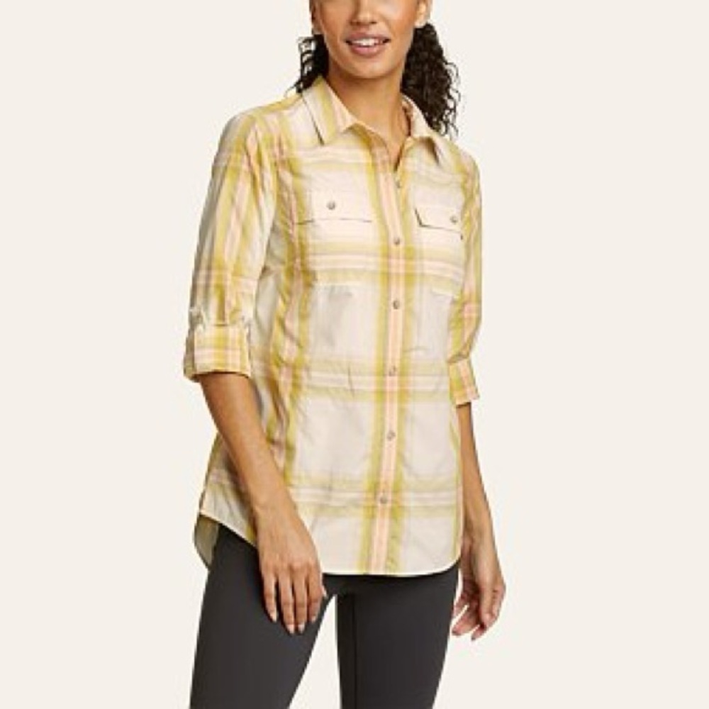 Eddie Bauer Adventurer 3.0 Long & Roll Up Sleeve Button Up Hiking Shirt, 2XL